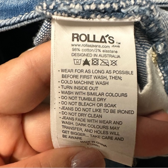 Rollas East Coast Super Skinny High Rise denim Jean Size 28 - Picture 5 of 10